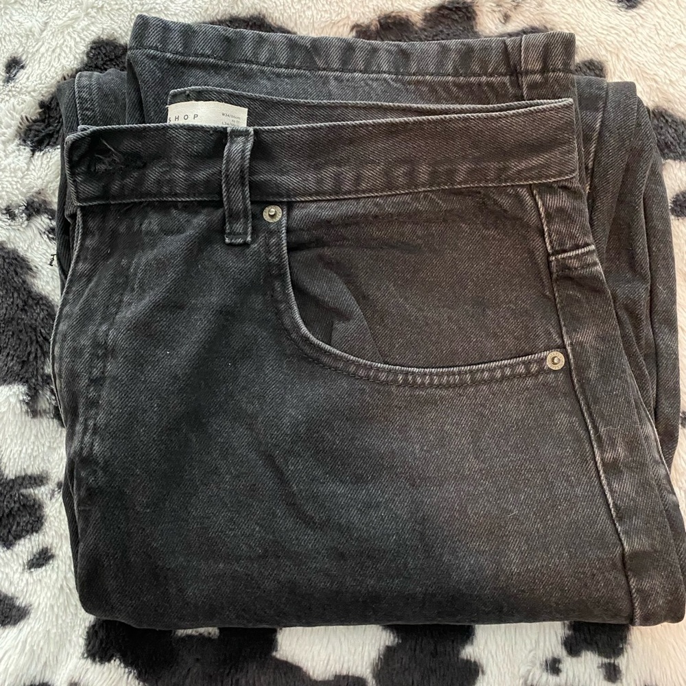 Black top shop baggy jeans